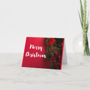 VROLIJK KERSTFEEST/GELUKKIG NIEUWJAARSDECOR KAART