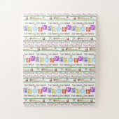 Vrolijk Kerstfeest Gelukkige Verjaardag Jigsaw Puz Legpuzzel (Verticaal)