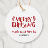 Vrolijk kerstfeest gemaakt met Label voor de klass (Voorkant)