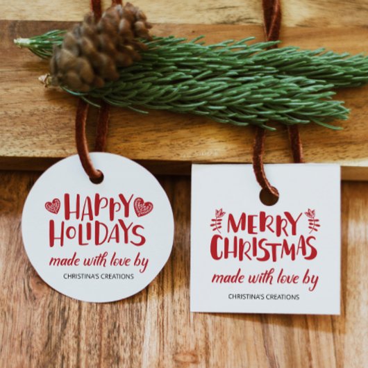 Vrolijk kerstfeest gemaakt met Label voor de klass