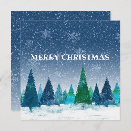 "Vrolijk kerstfeest" gepersonaliseerd Briefkaart (Voorkant / Achterkant)