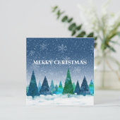 "Vrolijk kerstfeest" gepersonaliseerd Briefkaart (Staand voorkant)