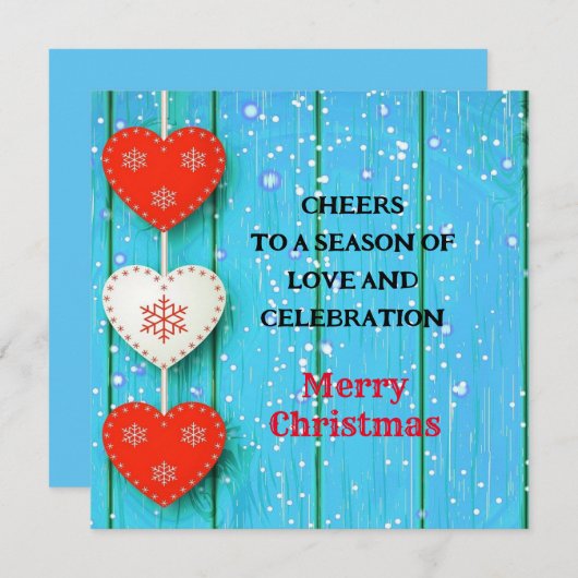 "Vrolijk kerstfeest" gepersonaliseerd Briefkaart (Voorkant / Achterkant)