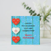 "Vrolijk kerstfeest" gepersonaliseerd Briefkaart (Staand voorkant)