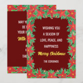 "Vrolijk kerstfeest" gepersonaliseerd Briefkaart (Voorkant / Achterkant)