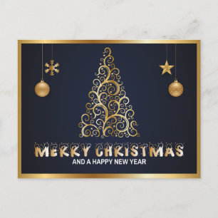 "Vrolijk kerstfeest" gepersonaliseerd Briefkaart