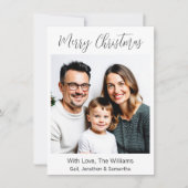 vrolijk kerstfeest | Gepersonaliseerd familie Afbe Feestdagenkaart (Voorkant)