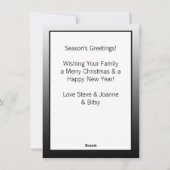 vrolijk kerstfeest | Gepersonaliseerd familie Afbe Feestdagenkaart (Achterkant)