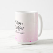 Vrolijk kerstfeest gepersonaliseerd koffiemok (Voorkant rechts)