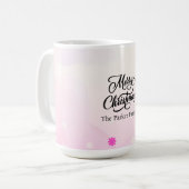 Vrolijk kerstfeest gepersonaliseerd koffiemok (Voorkant links)