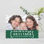 Vrolijk Kerstfeest Gepersonaliseerde Fotokaart Gro Feestdagenkaart (Staand voorkant)