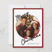 Vrolijk kerstfeest Gepersonaliseerde fotovakantie Feestdagenkaart (Voorkant)