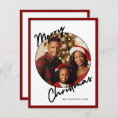 Vrolijk kerstfeest Gepersonaliseerde fotovakantie Feestdagenkaart (Voorkant / Achterkant)