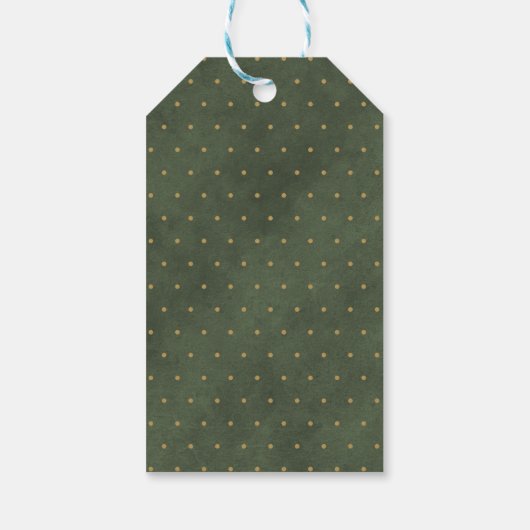 Vrolijk kerstfeest ・ Gepersonaliseerde Groene Velv Cadeaulabel (Achterkant)