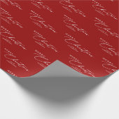 Vrolijk kerstfeest gepersonaliseerde moderne elega cadeaupapier (Hoek)