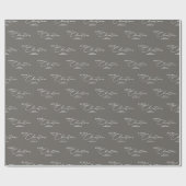 Vrolijk kerstfeest gepersonaliseerde moderne elega cadeaupapier (Vlak)