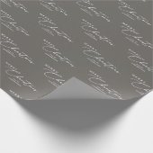 Vrolijk kerstfeest gepersonaliseerde moderne elega cadeaupapier (Hoek)