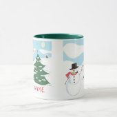 Vrolijk Kerstfeest- gepersonaliseerde mok (Midden)