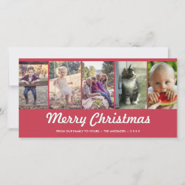 Vrolijk Kerstfeest Gepersonaliseerde Multi Photo H Feestdagenkaart