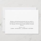 Vrolijk Kerstfeest Gepersonaliseerde Naam Modern B Feestdagenkaart (Achterkant)