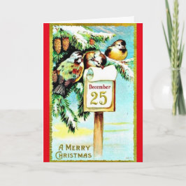 Vrolijk kerstfeest gerestaureerd Wenskaart Kaart