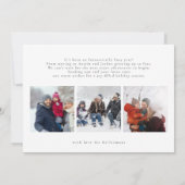 vrolijk kerstfeest geschreven elegante 6 Photo Col Feestdagenkaart (Achterkant)