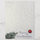 Vrolijk kerstfeest geschreven in de sneeuw (Voorkant)