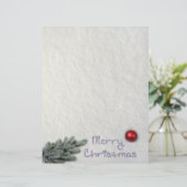 Vrolijk kerstfeest geschreven in de sneeuw (Staand voorkant)