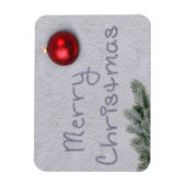 Vrolijk kerstfeest geschreven in de sneeuw magneet (Verticaal)