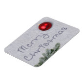 Vrolijk kerstfeest geschreven in de sneeuw magneet (Linkerzijde)