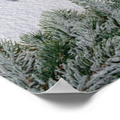 Vrolijk kerstfeest geschreven in de sneeuw poster (Hoek)