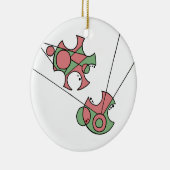 Vrolijk kerstfeest (geschreven in het Gallifreyan) Keramisch Ornament (Rechts)