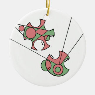 Vrolijk kerstfeest (geschreven in het Gallifreyan) Keramisch Ornament