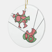 Vrolijk kerstfeest (geschreven in het Gallifreyan) Keramisch Ornament (Links)