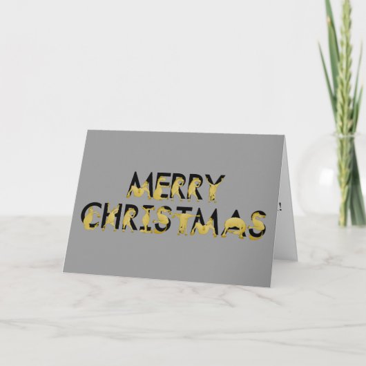 Vrolijk kerstfeest geschreven in pony's! feestdagen kaart (Voorkant)