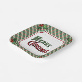 Vrolijk kerstfeest gespeeld met Holly Papieren Bordje (Gebogen)