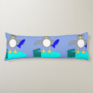 Vrolijk kerstfeest Gevist Penguin Body Pillow Lichaamskussen
