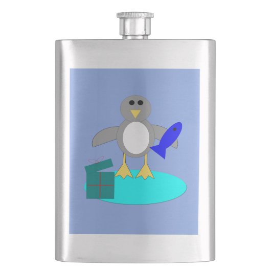 Vrolijk kerstfeest Gevist pinguïns Flacon (Voorkant)