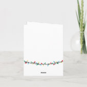 Vrolijk kerstfeest gevouwen bedankkaart (Achterkant)