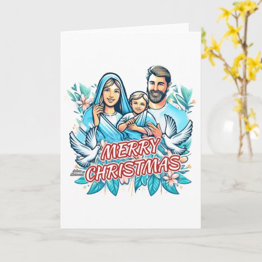 Vrolijk kerstfeest gevouwen kaart (Gele Bloem)