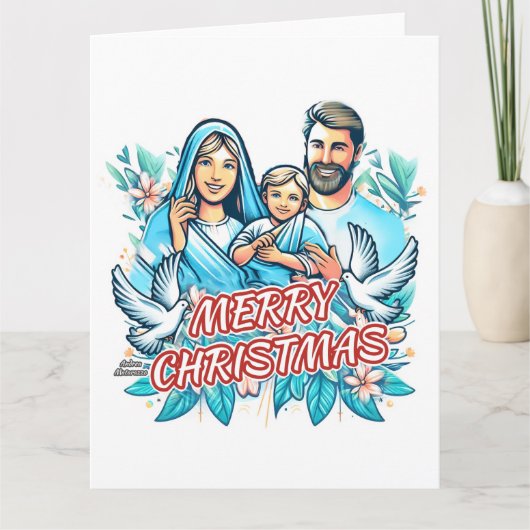 Vrolijk kerstfeest gevouwen kaart (Voorkant)