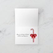 Vrolijk Kerstfeest Gevouwen Vakantie Kaart Candy C (Binnen)