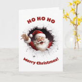 Vrolijk kerstfeest - gevouwen Wenskaart Kaart (Gele Bloem)