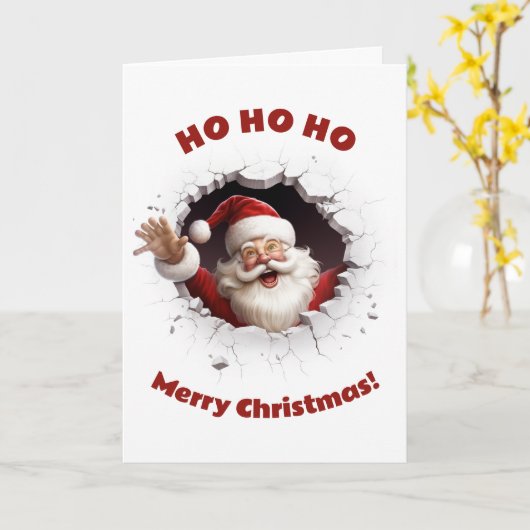 Vrolijk kerstfeest - gevouwen Wenskaart Kaart (Gele Bloem)