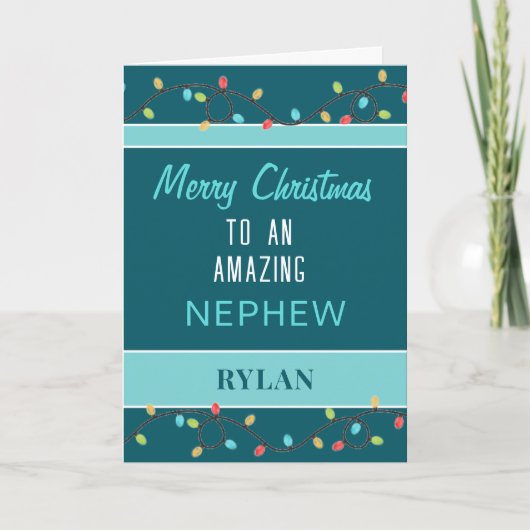 Vrolijk kerstfeest geweldige neefje kaart (Voorkant)