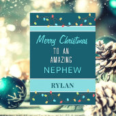Vrolijk kerstfeest geweldige neefje kaart