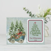 Vrolijk Kerstfeest Gezellige  Kerstmis Kaart (Staand voorkant)