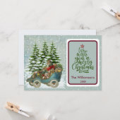Vrolijk Kerstfeest Gezellige  Kerstmis Kaart (Voorkant / Achterkant in situ)