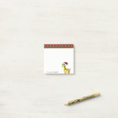 Vrolijk kerstfeest, Giraffe Santa Hat - Gepersonal Post-it® Notes (Op bureau)