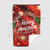 Vrolijk kerstfeest, glans en glans, golfhanddoek (Insitu)